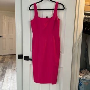 ❗️LAST CHANCE❗️ Milly Fitted Barbie Pink Midi Dress